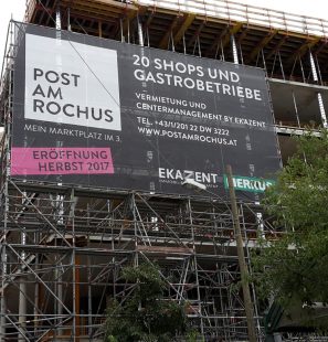 Baustellen Banner Post Rochus